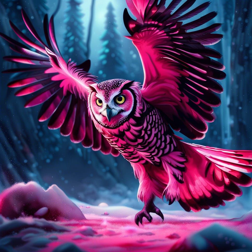 Pink owl 🦉 💗
