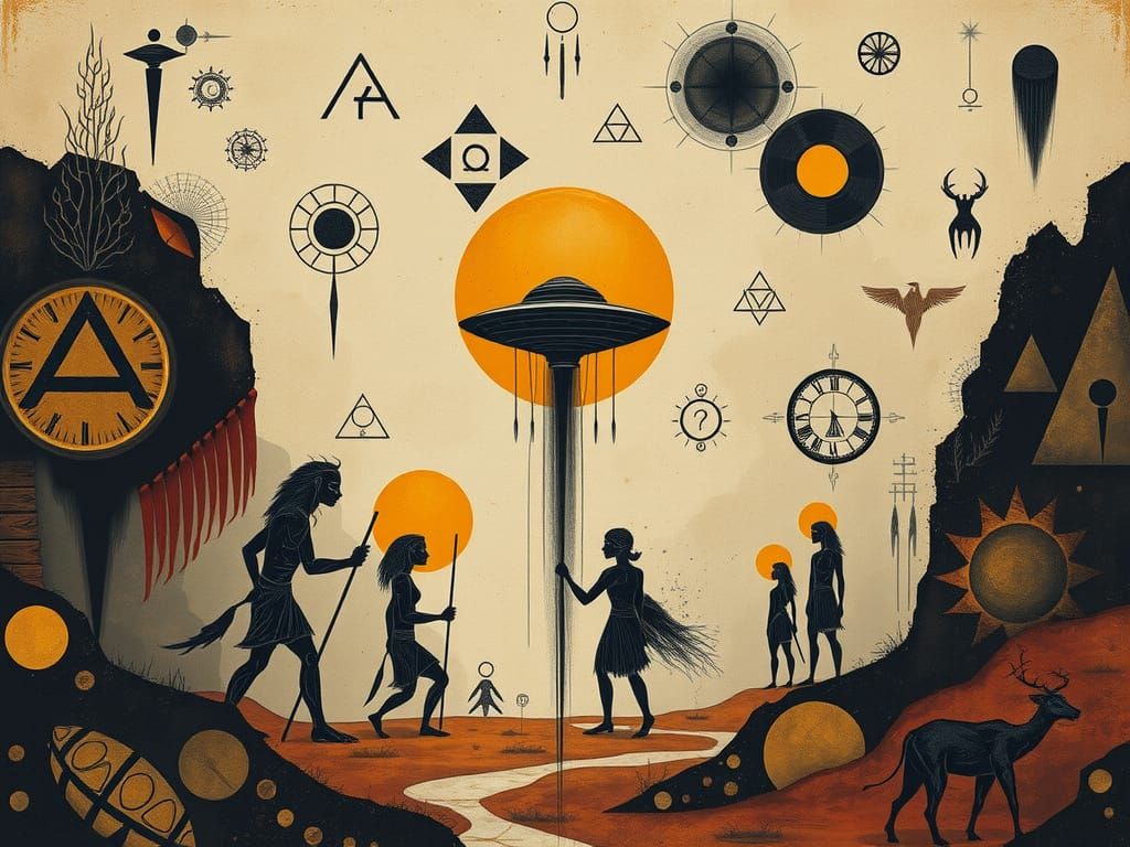 Abstract Interpretation of Mythical Figures in Cubist Style