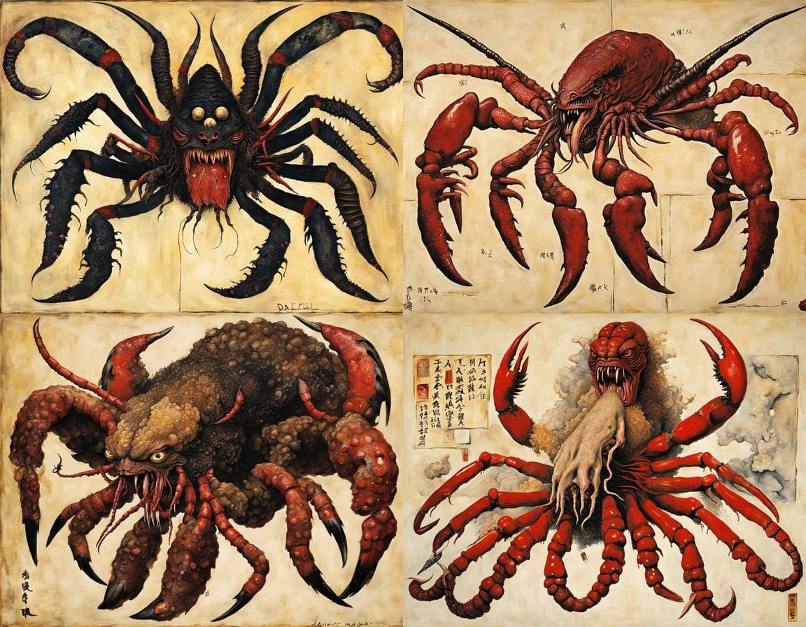 Horrific Mutant Abomination in Surrealist Style