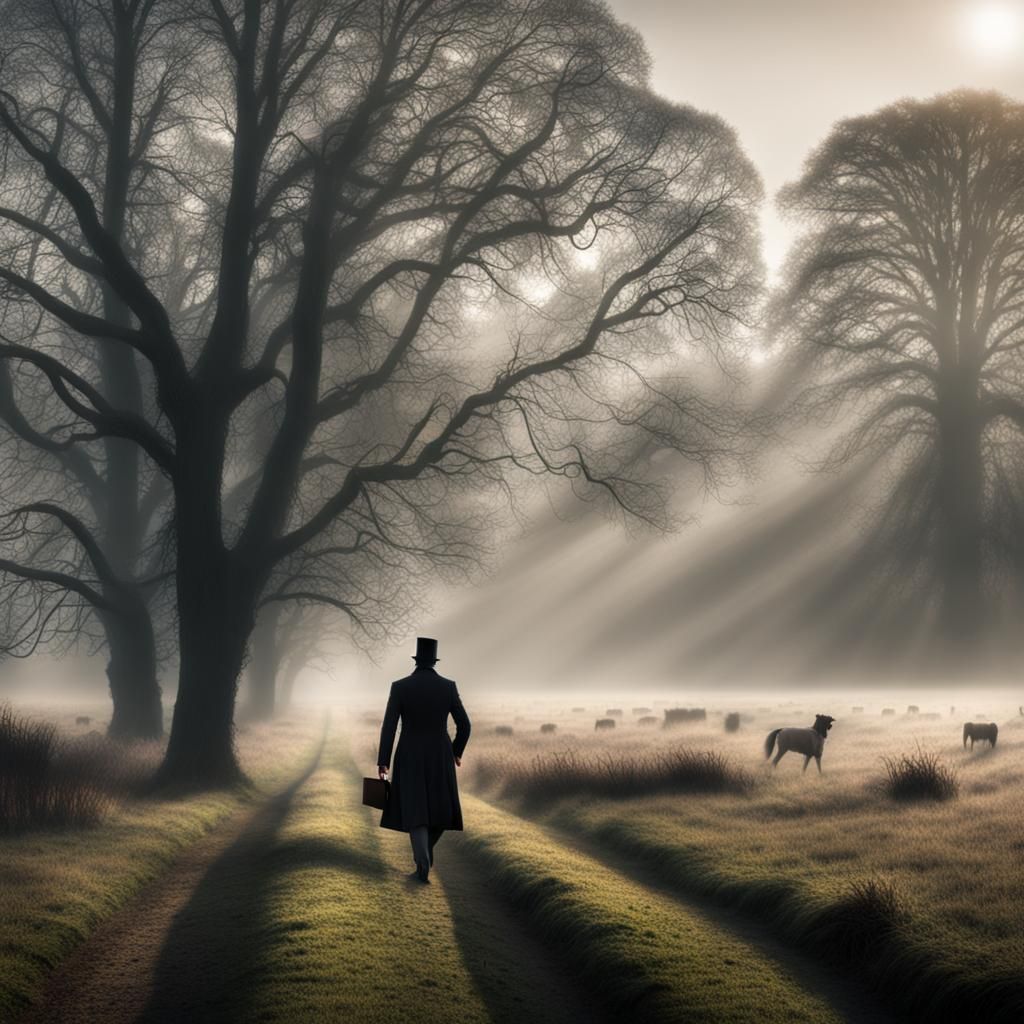 Mr. Darcy in Foggy Morning Light