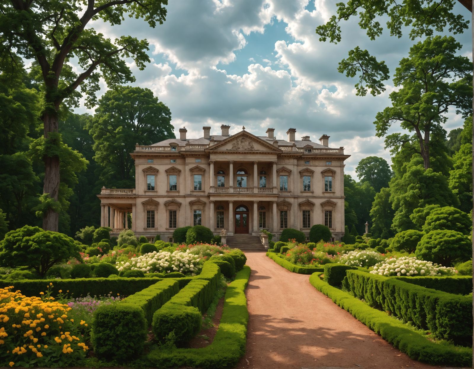 Hyperrealistic Forest Mansion in Cinematic HDR