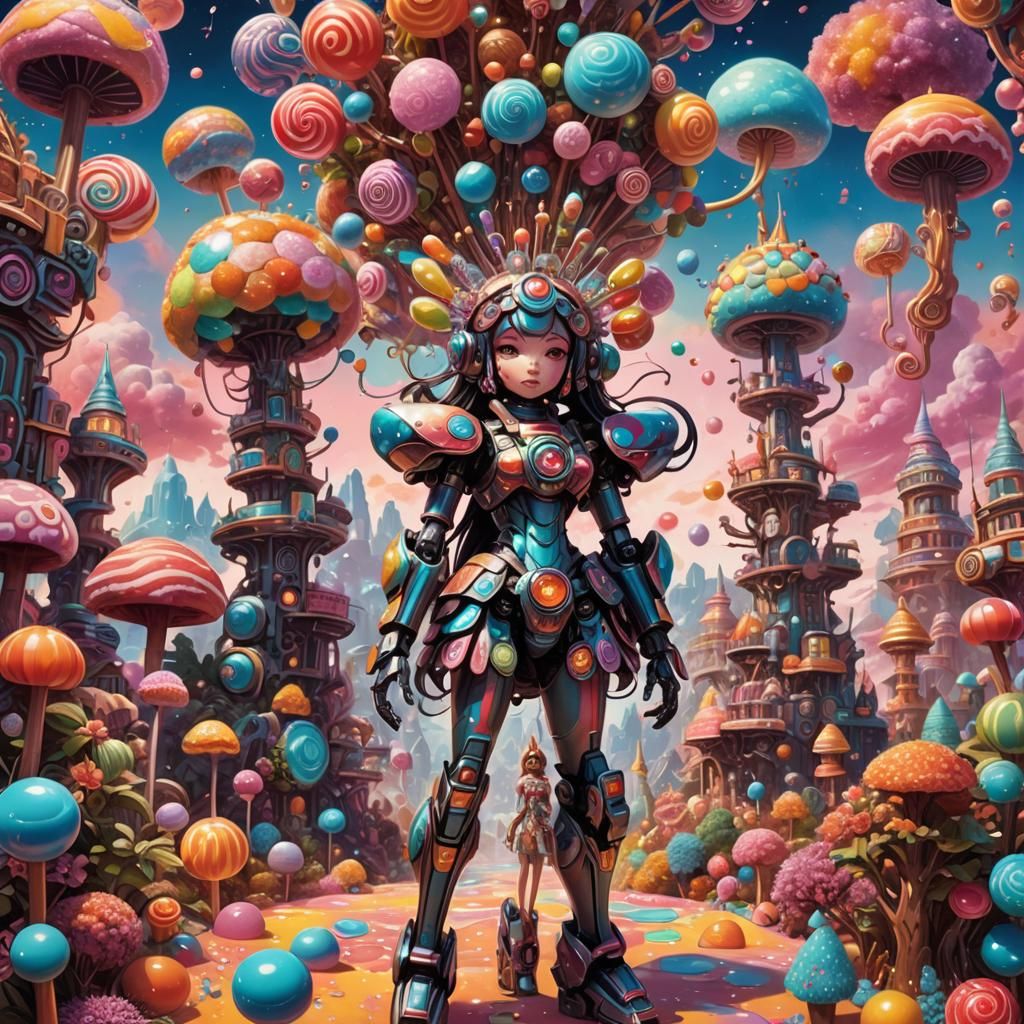 Mecha Girl in Candyland: A Vibrant Manga Adventure