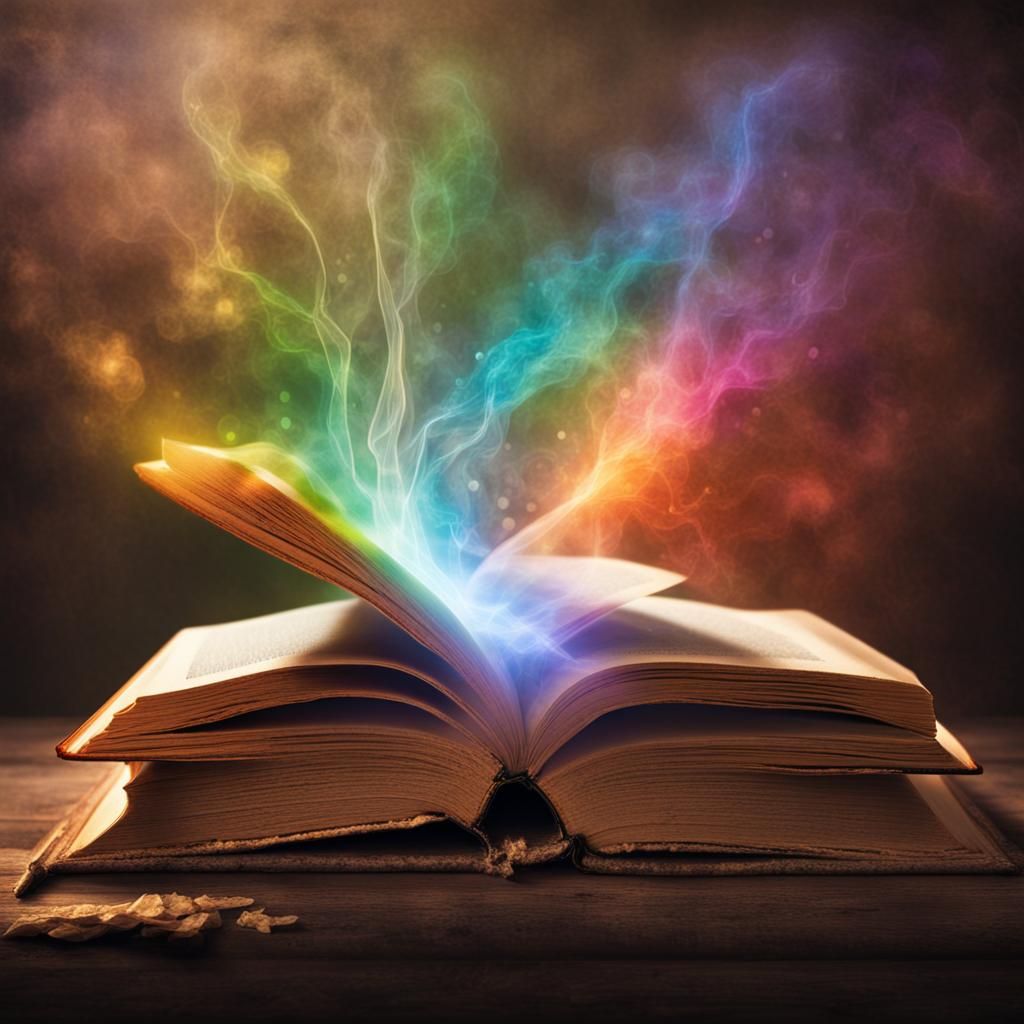 Mystical Energy Rising from Ancient Book
