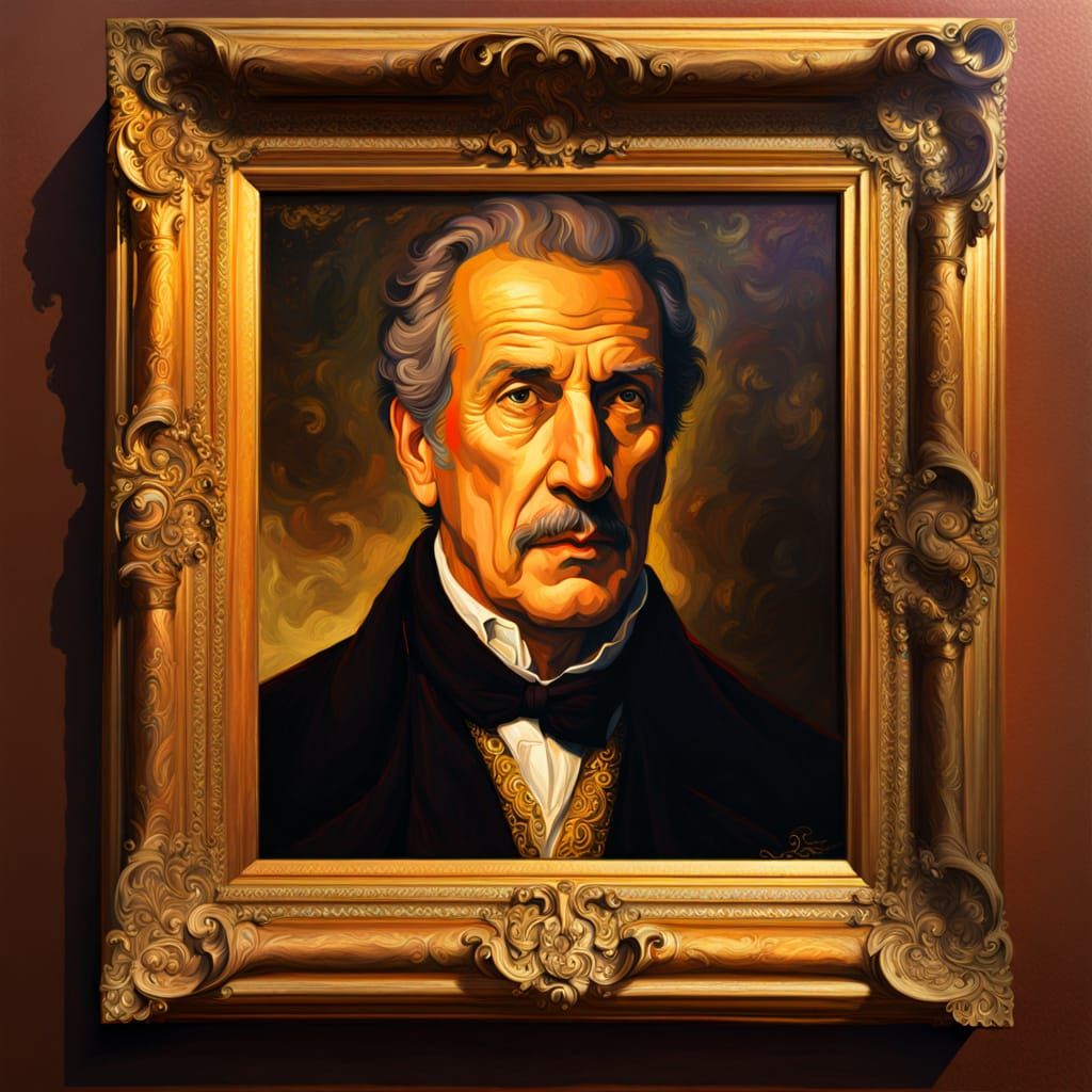 Renaissance Portrait of Man in Oil Painting Style