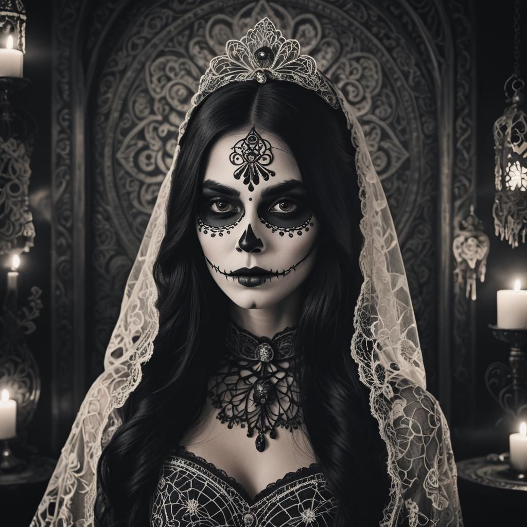 Catrina Portrait in Film Noir Style