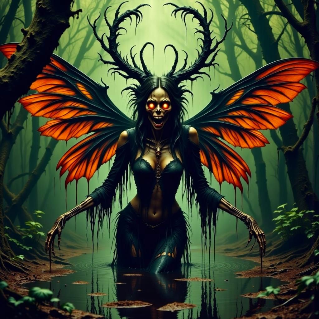 Skeletal Fairy Unleashes Bloody Terror in Cursed Swamp