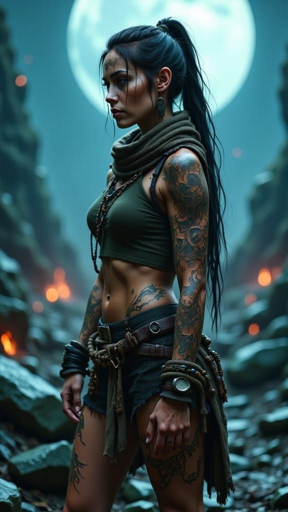 Bounty Hunter on Alien World in Hyperrealism