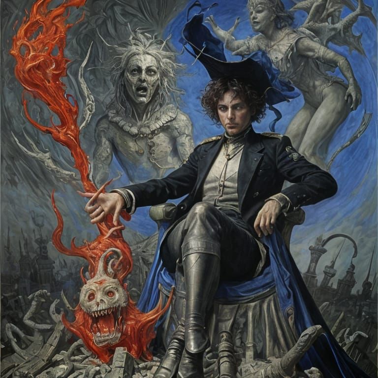 Surreal Major General in Eclectic Fusion Style