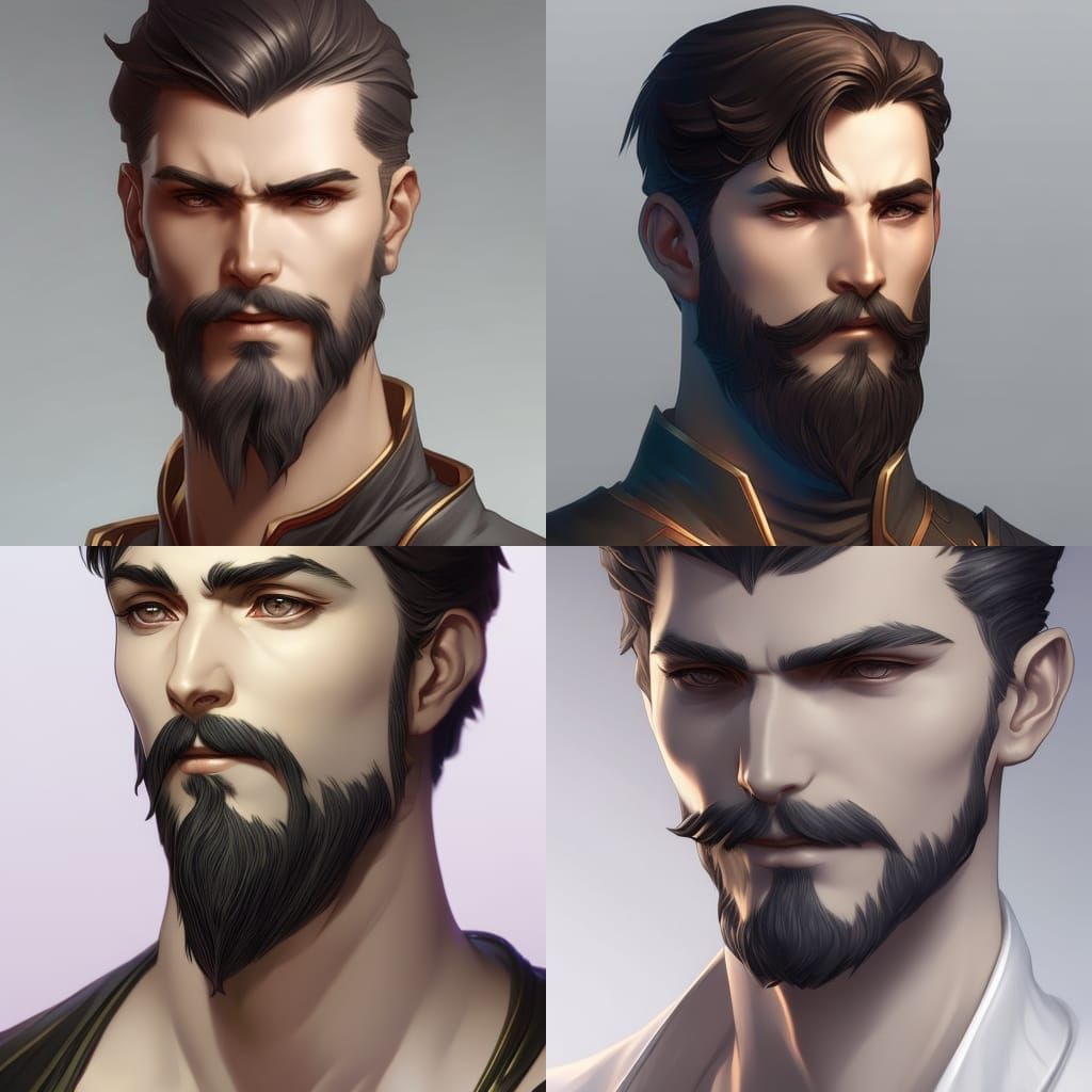 Hyperdetailed Portrait of Man in Volumetric Lighting