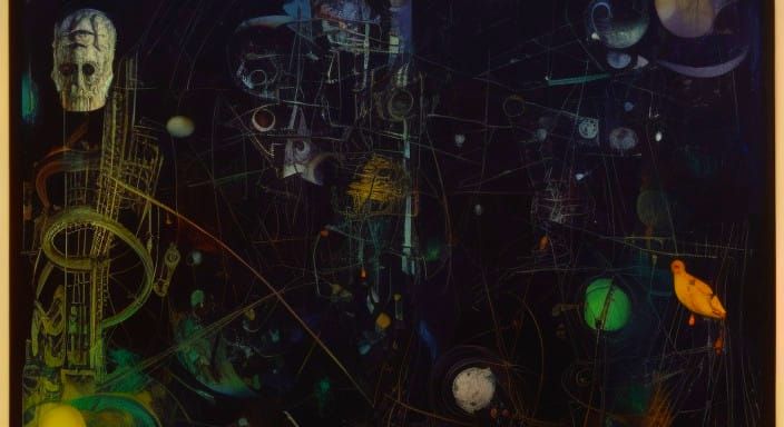 Psychedelic Cubist Landscape in a Futuristic Environment