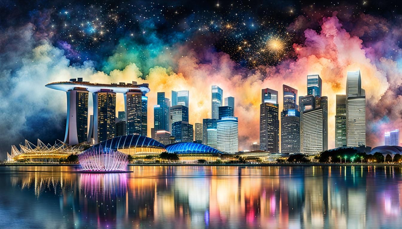 Singapore Nighttime Cityscape