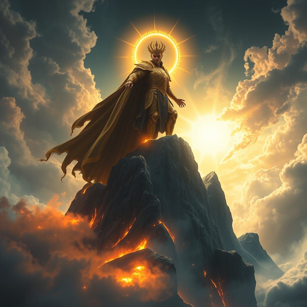 God's Throne Challenged in Epic Fantasy Art