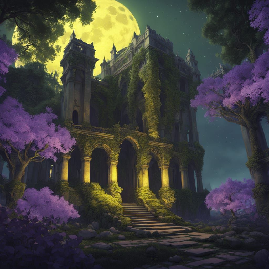 Surreal Dark Fantasy Realm with Hyper-Realistic Robot Warrio...