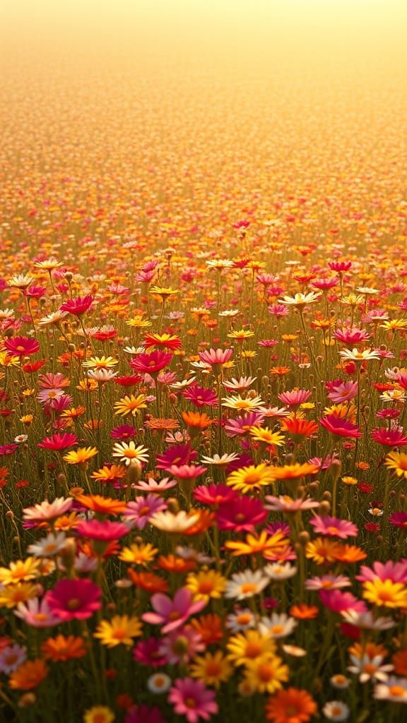 Cosmic Bloom: Hyperrealistic Macro Photo of Vibrant Flowers