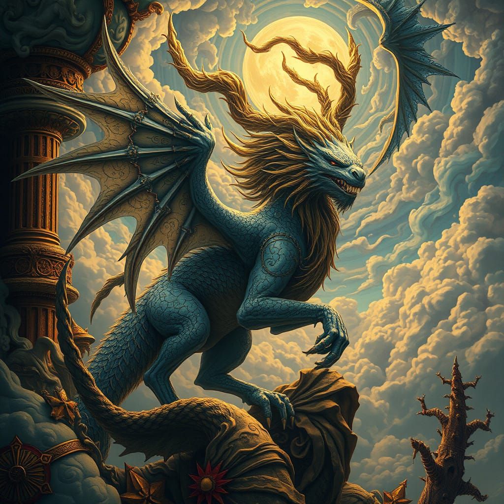 Ethereal Fantasy Creature in Dreamworld Realm