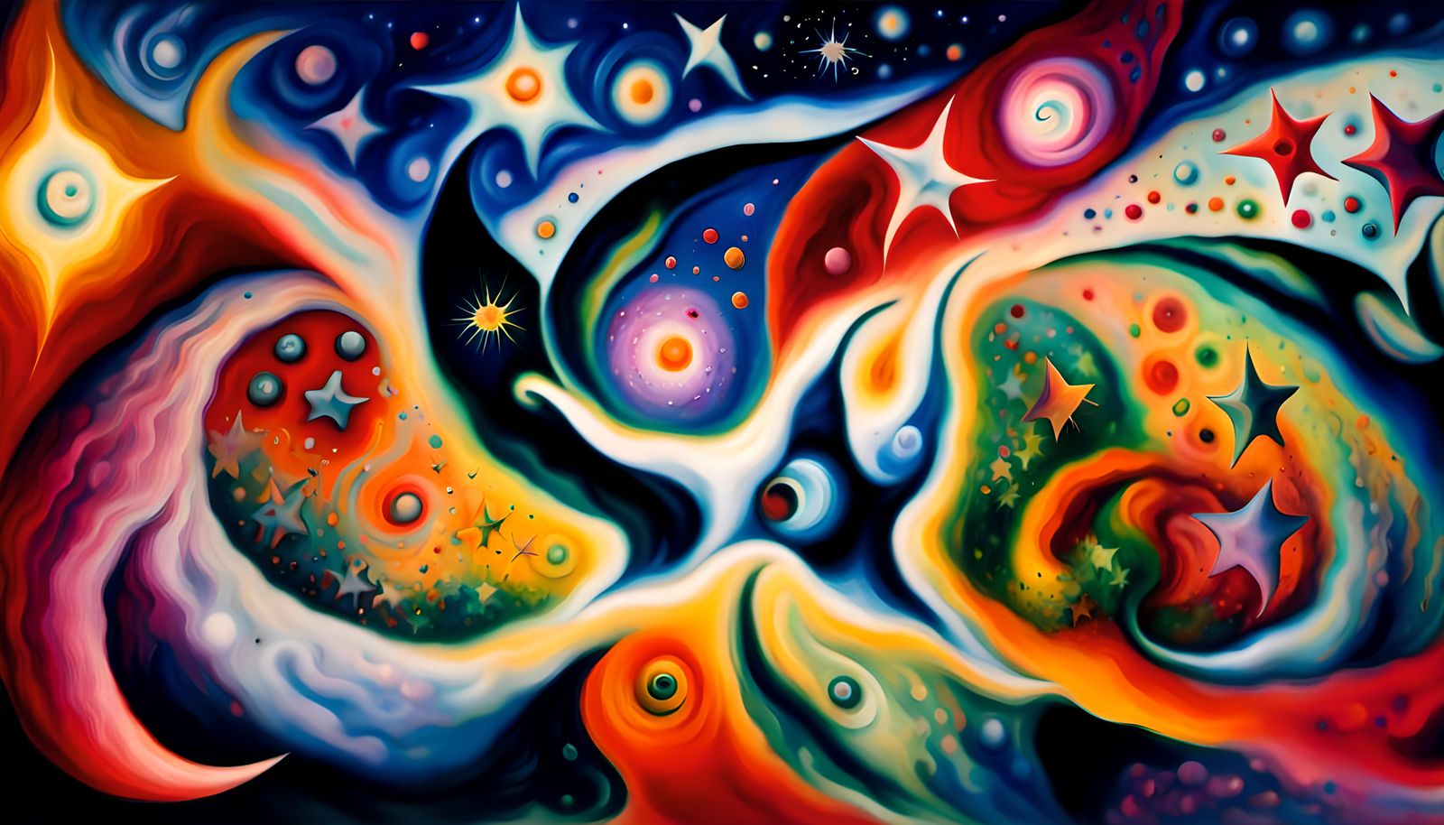 Star Formation: A Dreamy Impasto Oil Painting