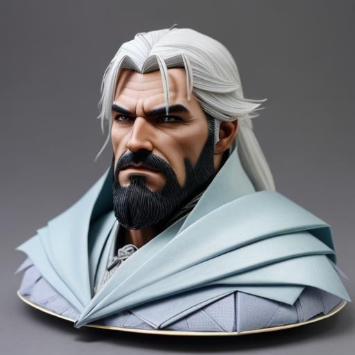 Origami Witcher Papercraft in Soft Focus