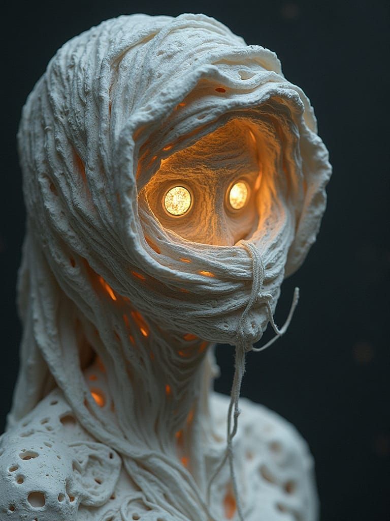 Ceramo-Time Continuum Phosphorescent Art of Hollowness