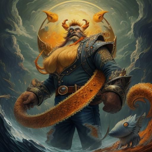 Enchanting Mythical Creature Gazing in Surrealist Style