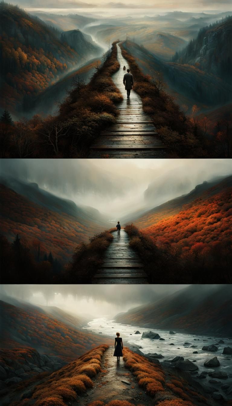 Vibrant Landscapes: Cinematic Hyperrealism in Mixed Media