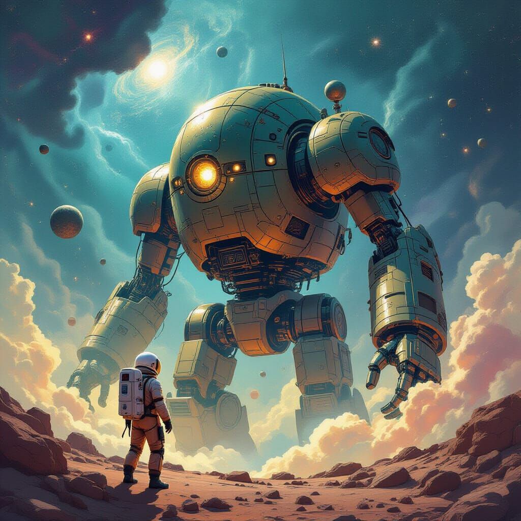 Astronaut Finds Ancient Automaton in Stardust Nebula