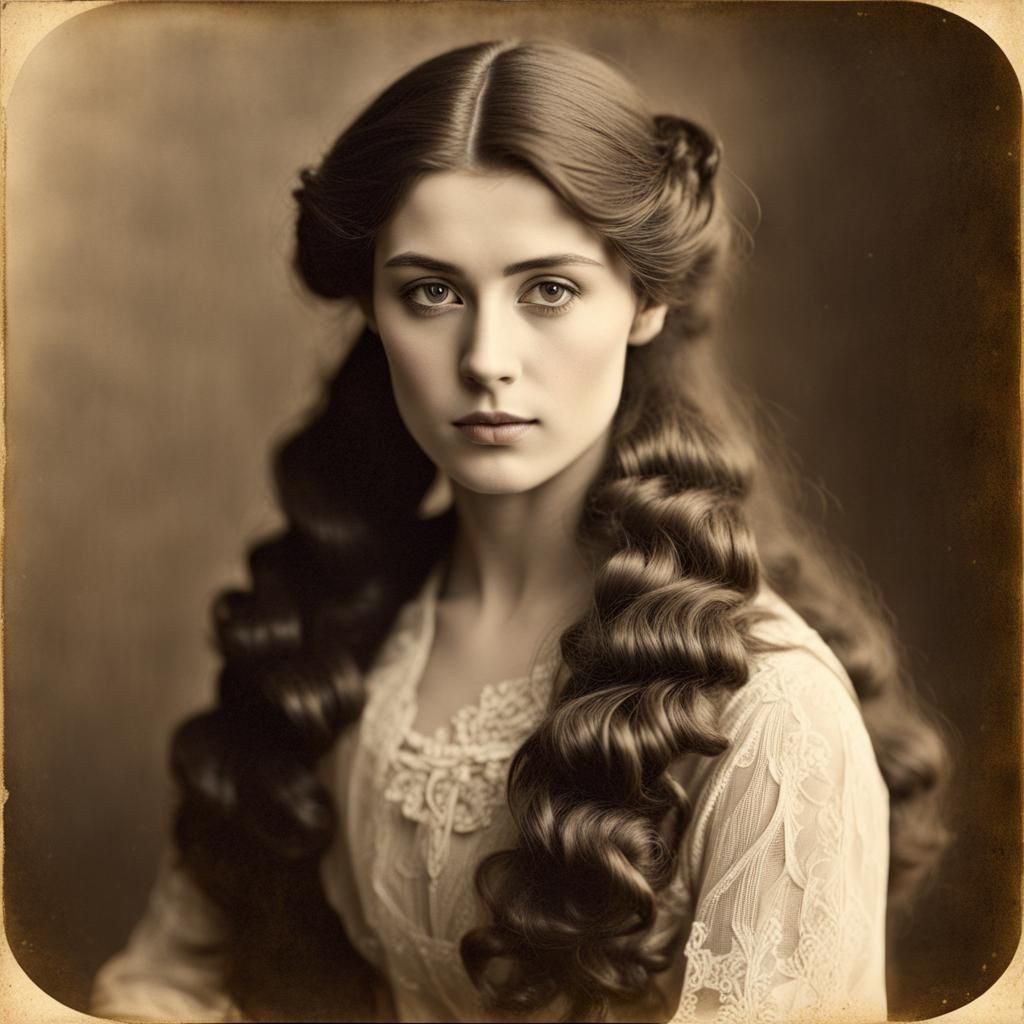 Vintage Portrait of a Thoughtful English Woman
