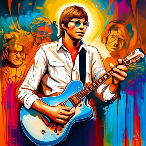 Graffiti Art: Figure Leaving on a Jet Plane