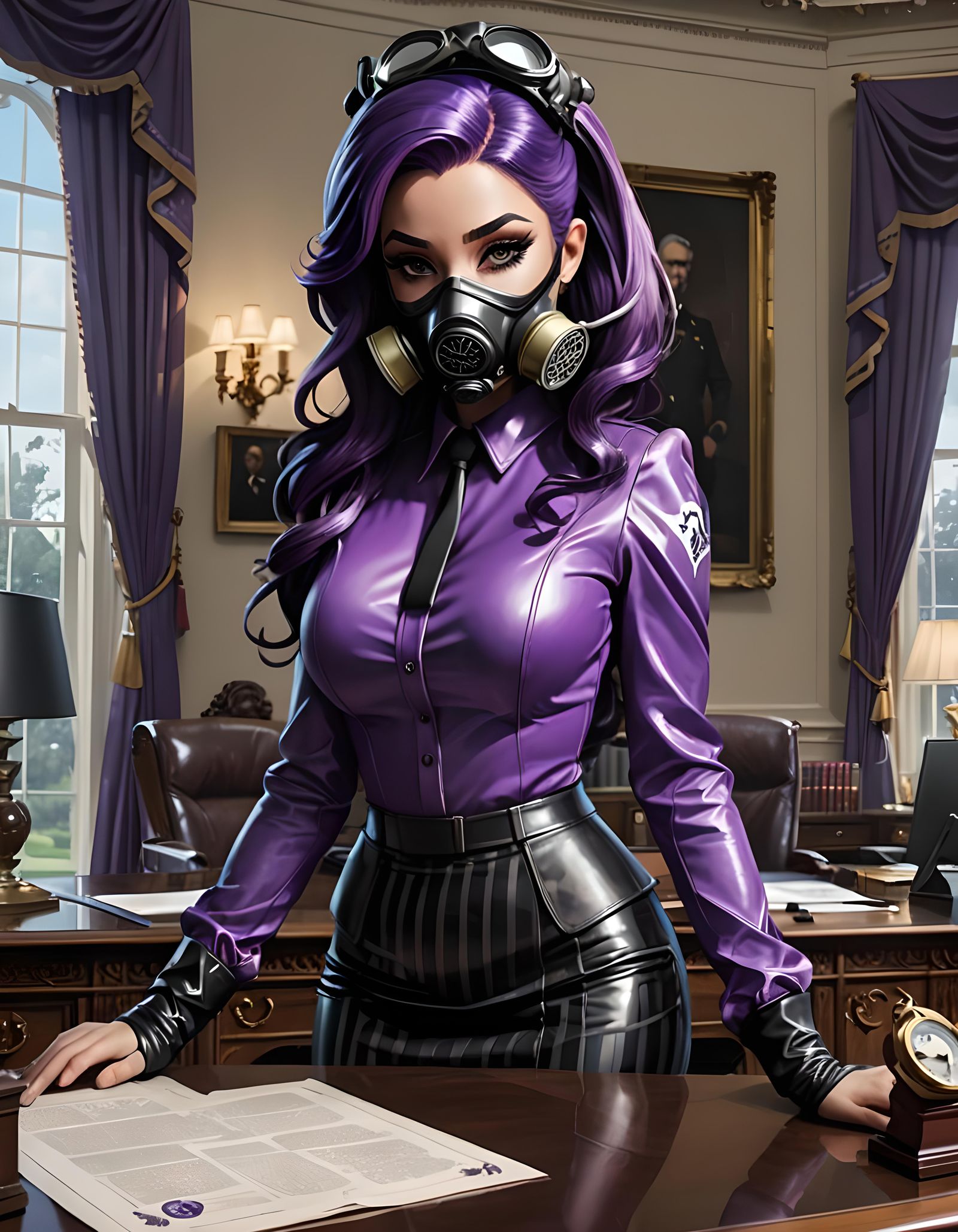 MLP Rarity as Human in White House, Hyperdetailed Art