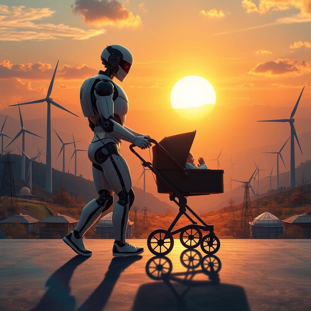 Stunning 8K Digital Artwork: Harmony in a Futuristic World