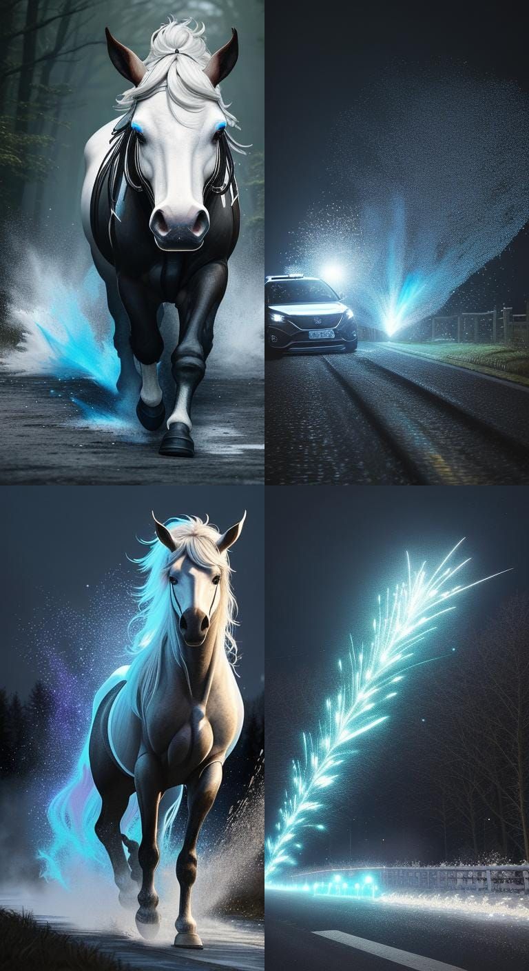 Unicorn in Enchanted Forest with Glowing Aura