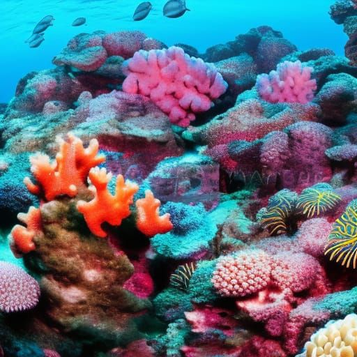 Lush Coral Reef Ecosystem in Stunning Detail