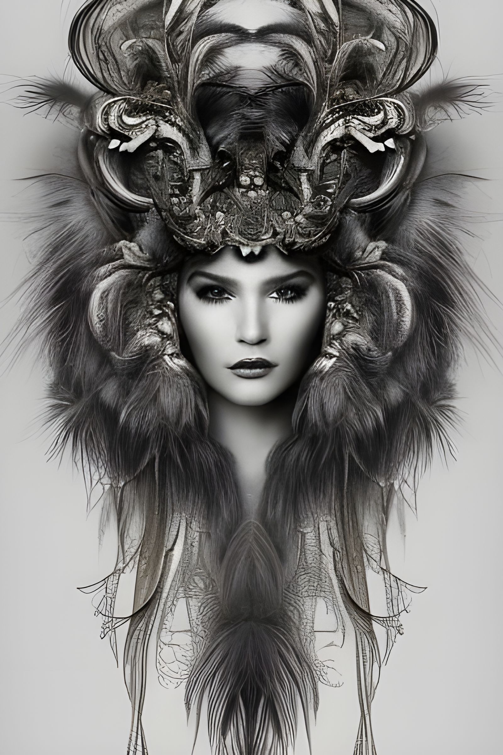 Goddess of Fauna Portrait in Ultra Realistic Style