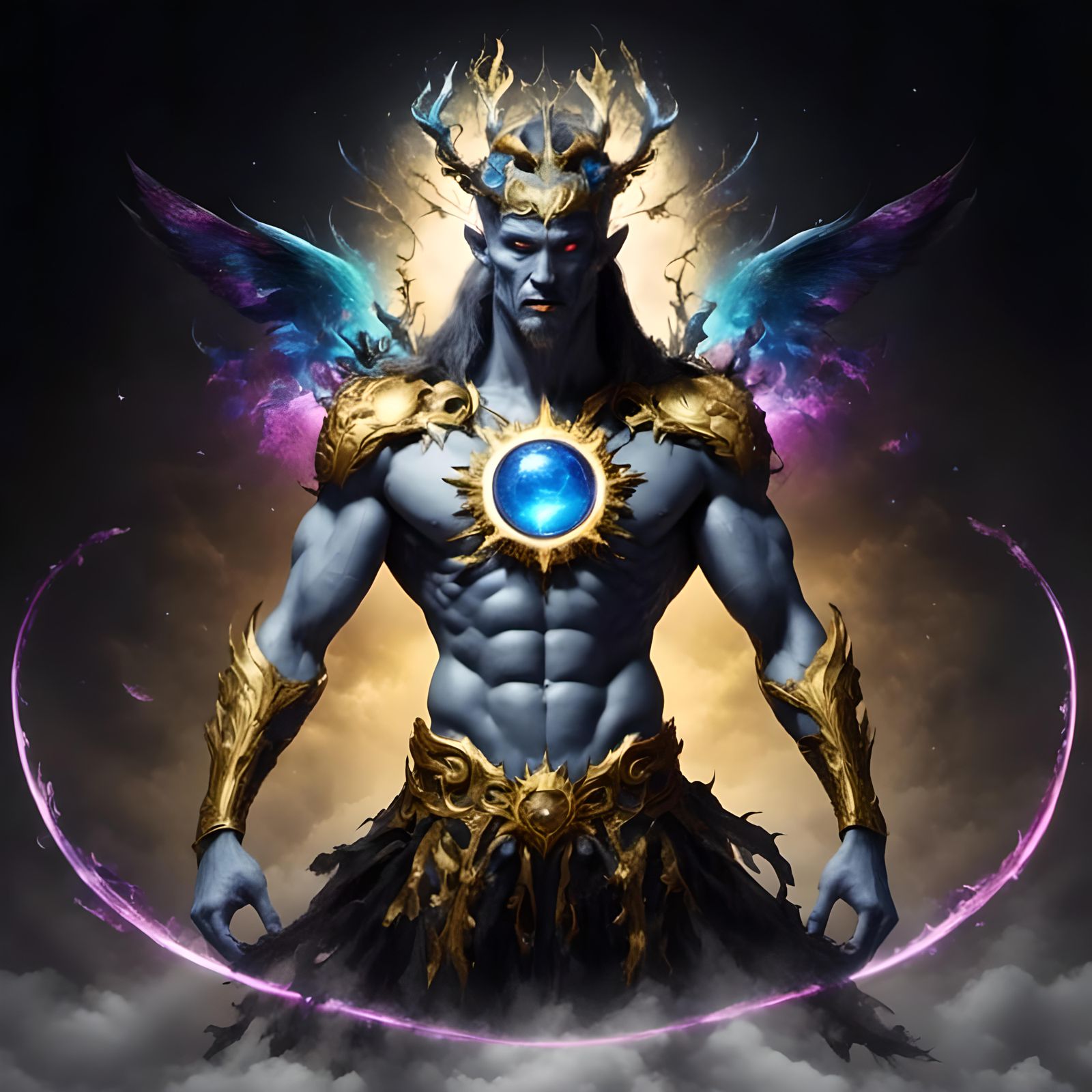 Dystopian Dark Elf Portrait in Surreal Style