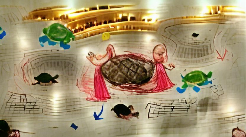 Pregnant Turtle at the Opera: A Child's Drawing