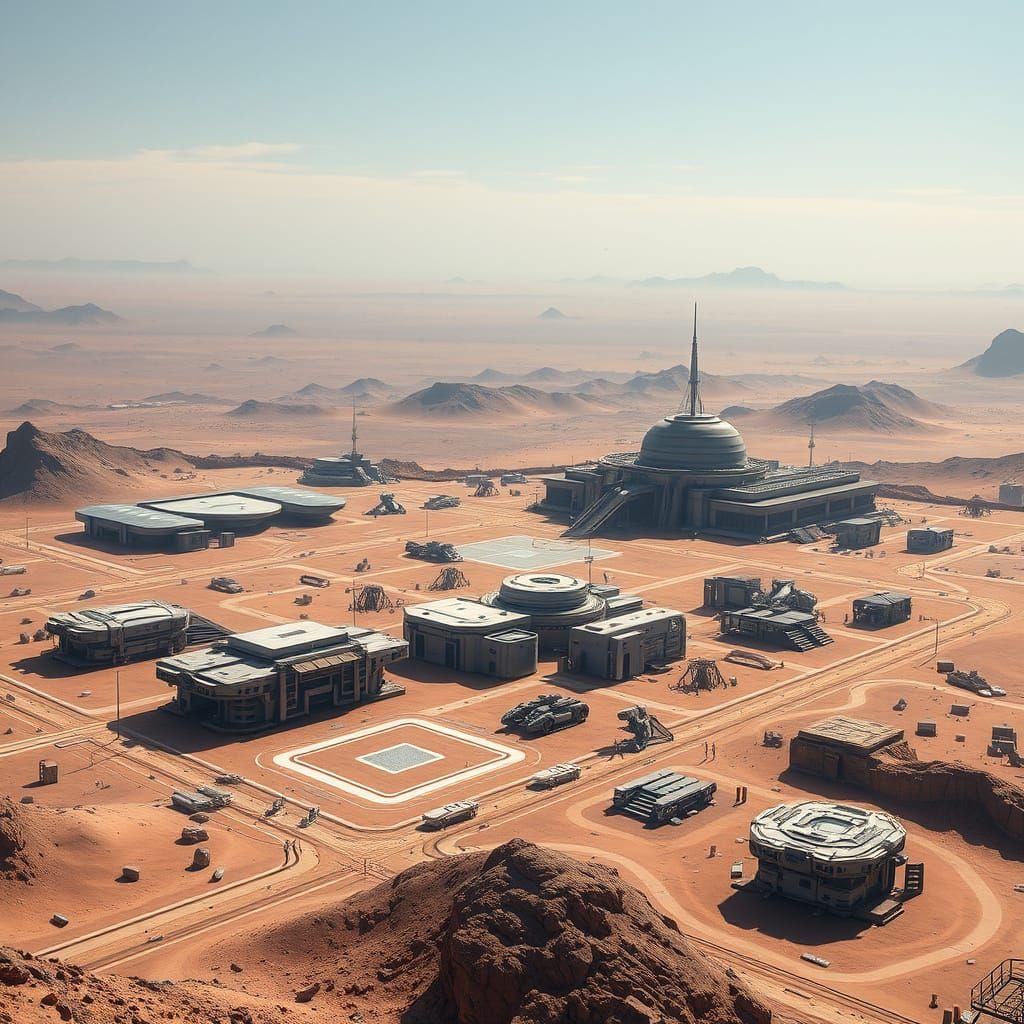 Futuristic Military Base Transplants Advanced Tech onto Anci...