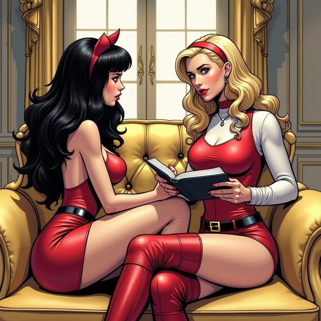 Adora and Catra Sit Together in Royal Palace Setting