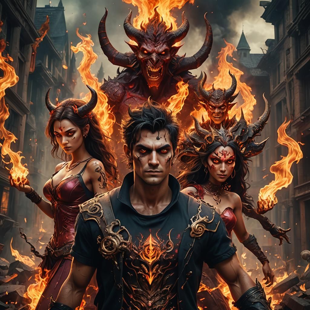 Surreal Devilish Figure in Detailed 3D Rendering