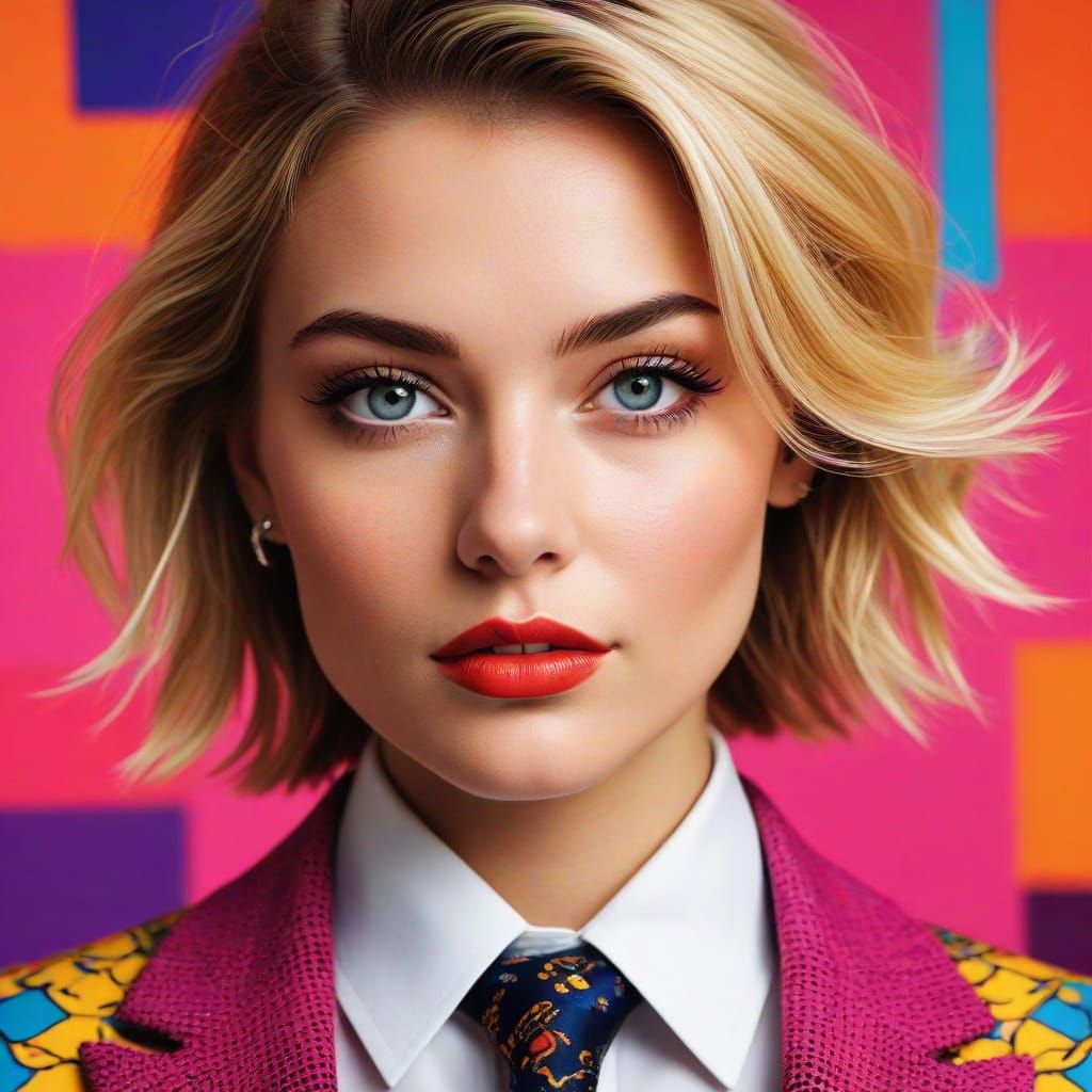 Pop Art Portrait of a Modern Yuppie