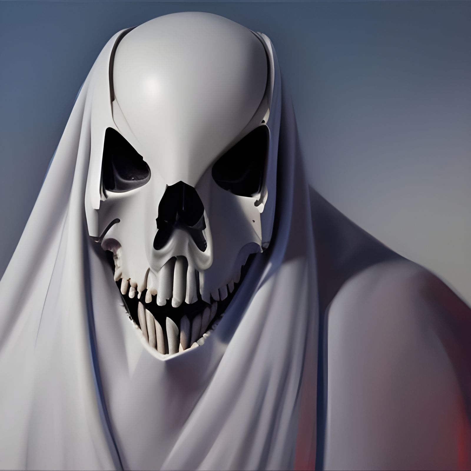Terrifying 3D Reaper Rendered as Oil Painting