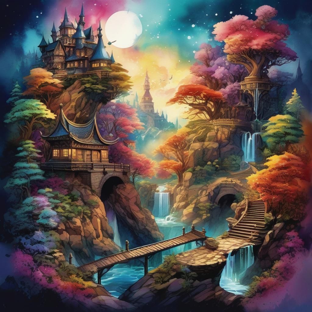 Magical Themeless Design in Watercolor and 3D Vector Art