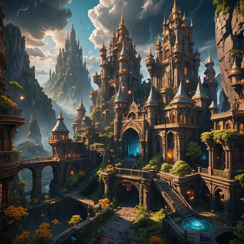 Fantastical Matte Painting of a Bright Future