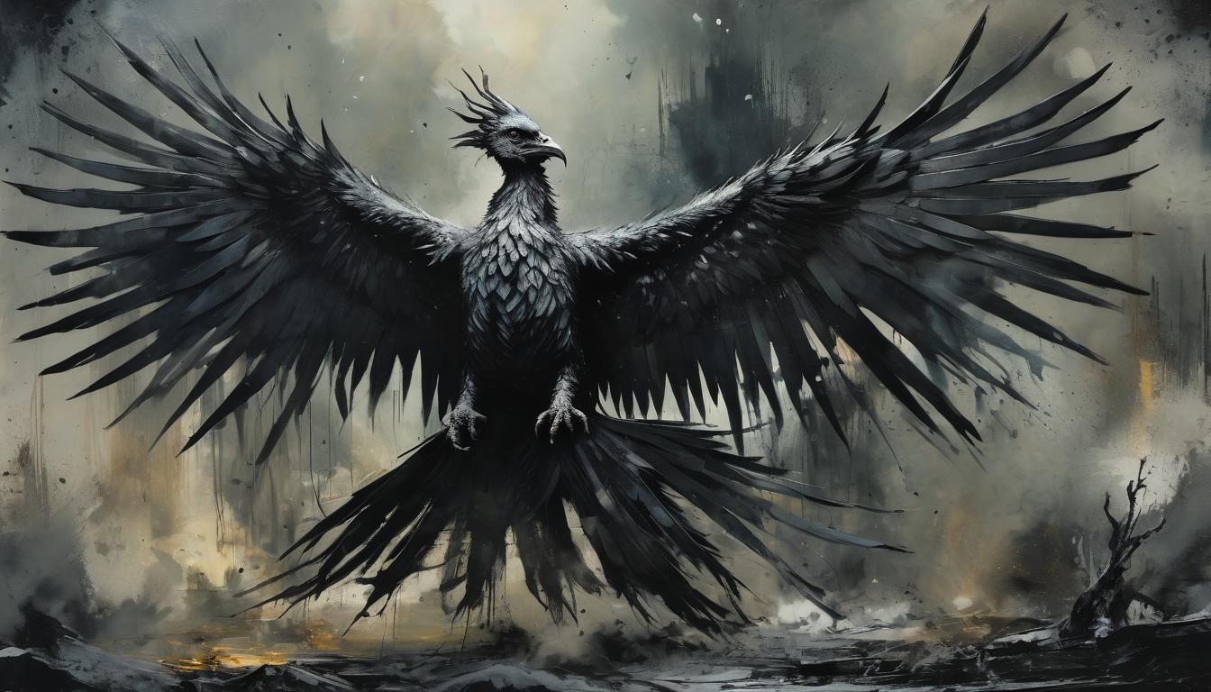 Phantasmic Phoenix Rising: Abstract Encaustic Painting