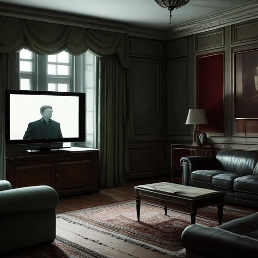 Vintage Family Lost in Time Watching TV