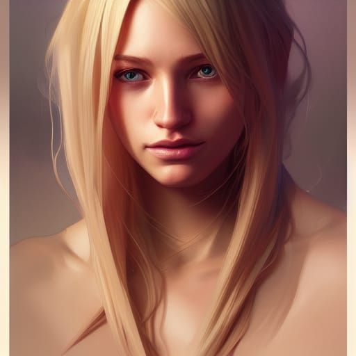 Detailed Portrait of a Blonde Woman