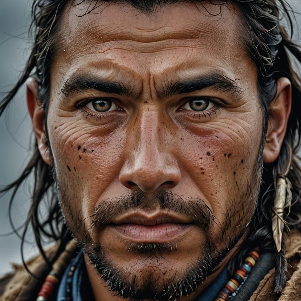 Striking Portrait of a Mixed-Heritage Man in Studio