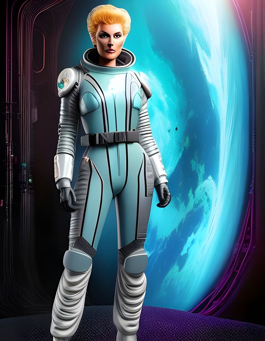 Kim Novak in Transparent Spacesuit: Retrofuturistic Sci-Fi