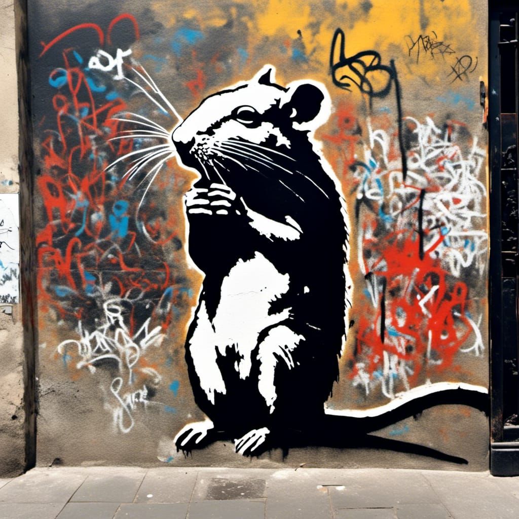 Rat as Rodin's Thinker: Graffiti Neo-Expressionism