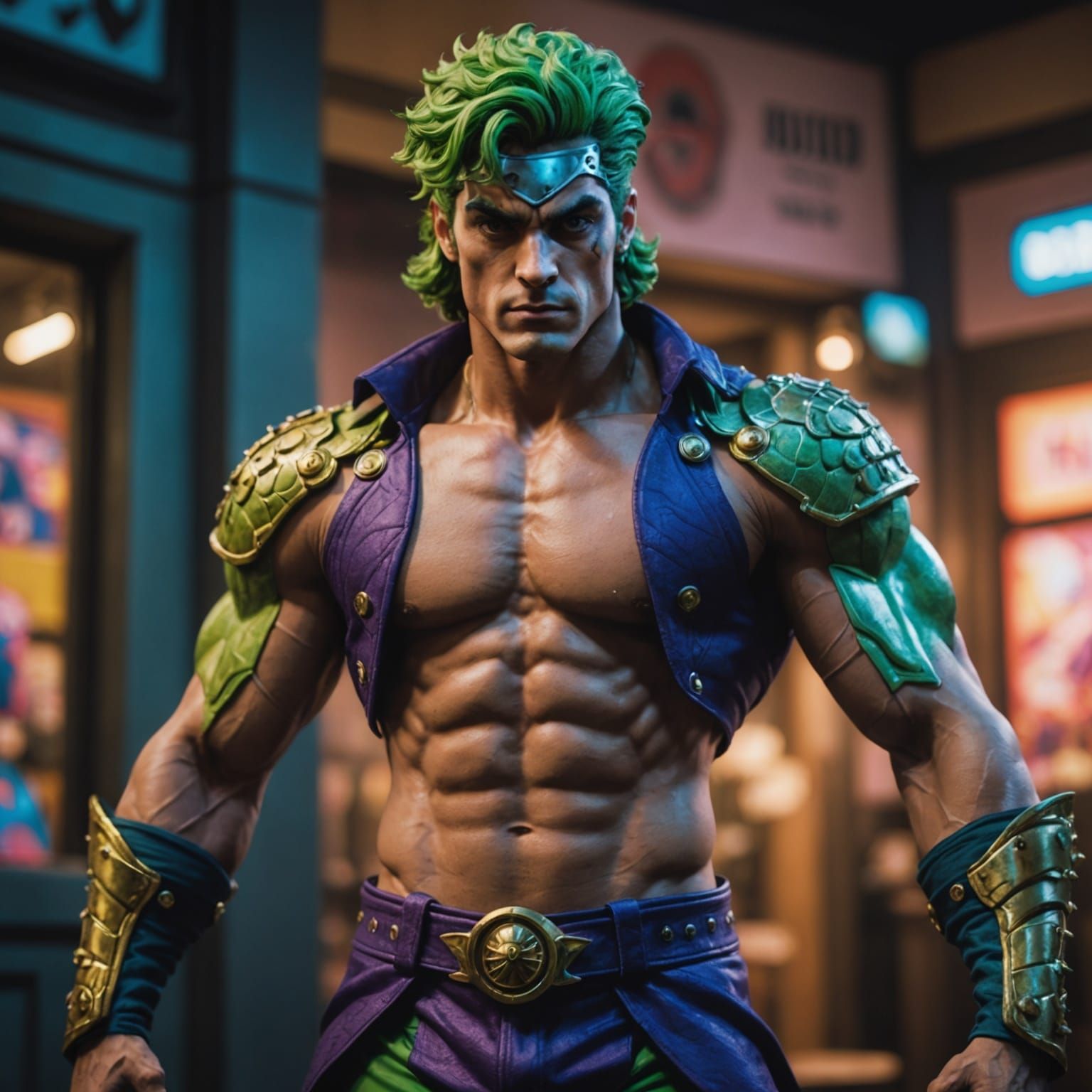 Hyperrealistic Pillar Man Portrait in Cinematic Style