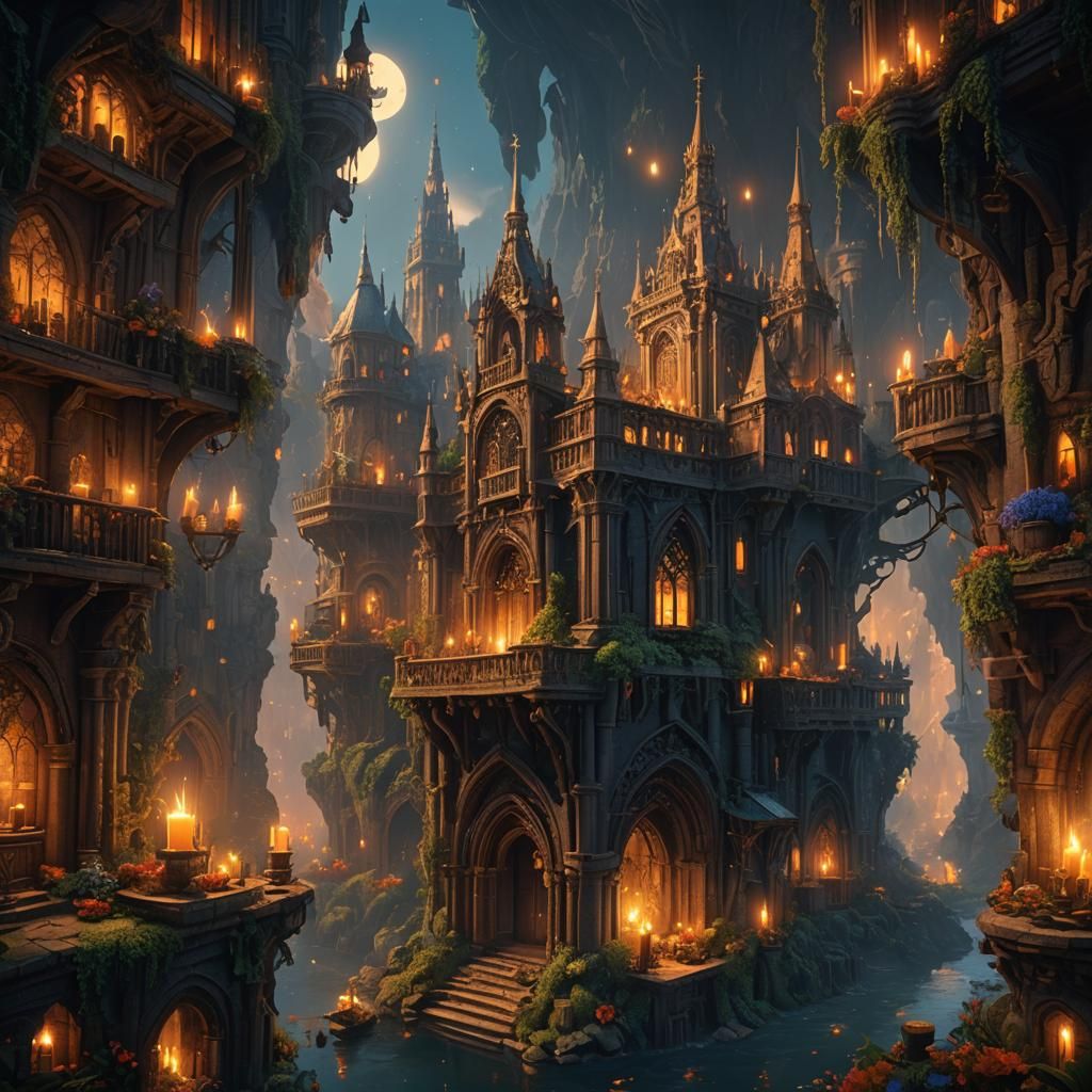 Fantastical Matte Painting in Deep Color