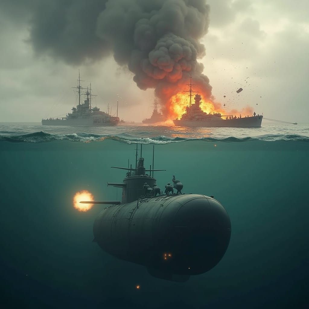 WWII Submarine Torpedo Launch in Ultra-Realistic 3D